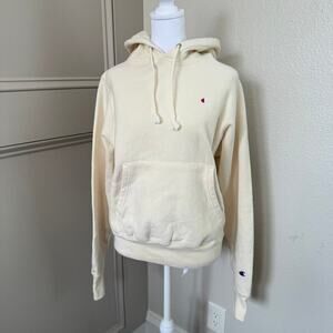 Women's Cream Champion Reverse Weave Oversized Hoodie, XS GF68 8NZ